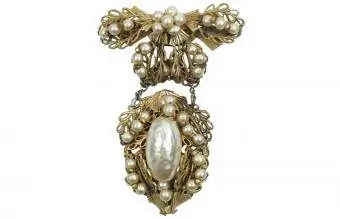 Miriam Haskell Baroque Pearl Brooch