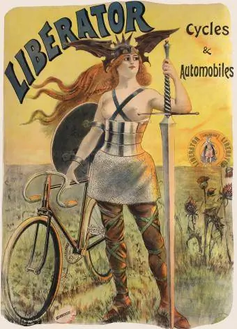 Cicluri și Automobile Liberator. Artist: Jean Pal de Paleologue, 1899 (Fotografie de Pierce Archive LLC/Buyenlarge prin Getty Images) - Utilizare editorială Getty