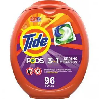 Tide Pods Spring Meadow 96 Ct, Pacs Detergent Laundry
