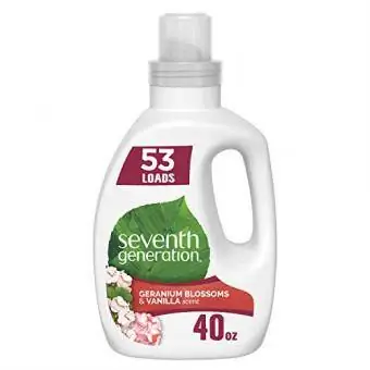 Koncentrirani detergent za pranje perila sedme generacije, cvetovi geranije in vanilije, 40 oz (53 polnitev)