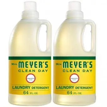 Mrs. Meyer's Clean Day tekoči detergent za pranje perila, vonj kovačnika, 64 unč, 2 paketa