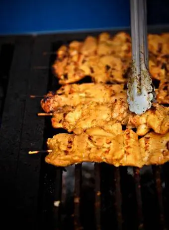 Kylling satay på grill