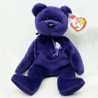 TY Beanie Baby Princess Diana Purple Bear 1997