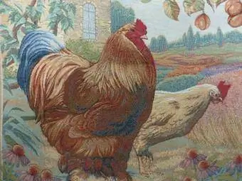 Roosters vintage tapestry