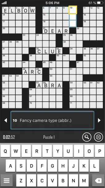 Skærmbillede af Crossword Puzzle Redstone