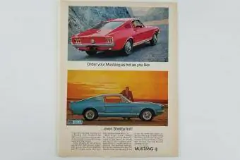 Ford Mustang Shelby GT auto Vintage tijdschrift advertentie