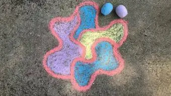 Sidewalk Chalk Art Squiggle Design