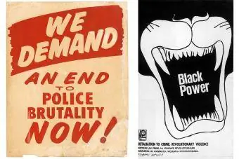 Polis Vahşeti ve Siyahi Güç Posterleri