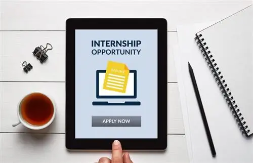 Muaj zog Internship Resume thiab hom phiaj piv txwv