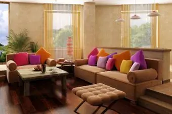 Fas Renginden Esinlenen Oturma Odası