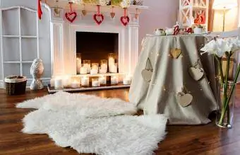 Décorations de bougies de cheminée pour la Saint-Valentin