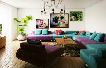 diseño de interiores de sala de estar moderna