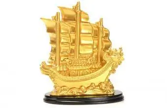 פסל ספינת מפרש פנג שואי תפאורה למזל