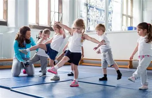 Jogos de ginástica para o jardim de infância