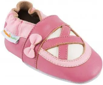 Momo Kız Bebek Yumuşak Tabanlı Deri Beşik Patik Ayakkabı - Babet