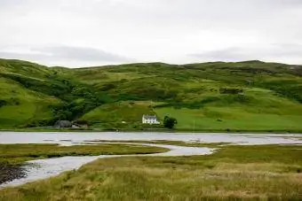 Hus i grönt landskap