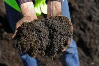 Compost toevoegen aan de tuin