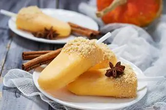 Sweet pumpkin popsicle ice cream