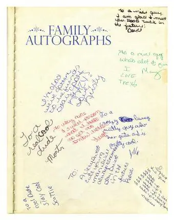 Aile yıllığındaki aile imzaları sayfası