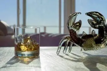 Whisky On Ice And Glass Crab