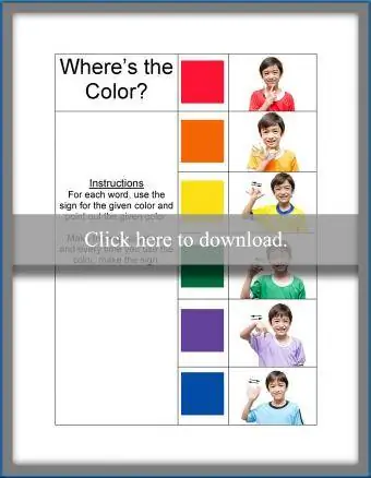 ASL Color Activity for Baby