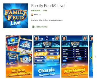 Snímka obrazovky Obchodu Google Play – Family Feud Live