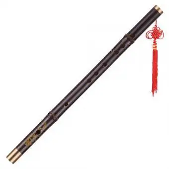 Professionelle Dizi-Flöte aus schwarzem Bambus