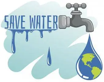 Ilustração de conservação de água