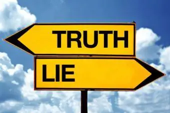 Sannhet eller løgn motsatte tegn