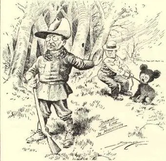 क्लिफोर्ड कैनेडी बेरीमैन का कार्टून, वाशिंगटन पोस्ट, 1902 में प्रकाशित