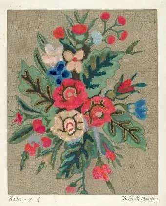 Hooked Rug, circa 1936. Msanii Ruth M. Barnes