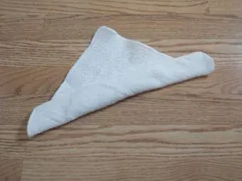 håndklæde origami kurv trin 6