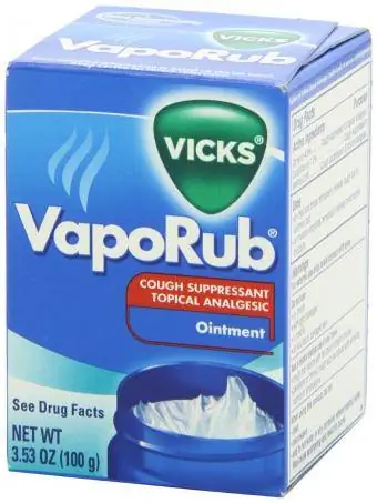 Pomadë për fërkimin e gjoksit Vicks VapoRub kundër kollës, origjinale, 3,53 oz