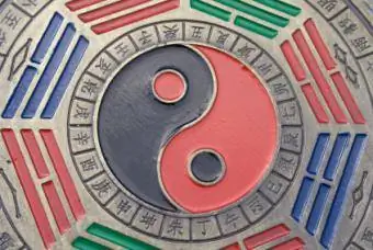 Yin yang symbol på bagua