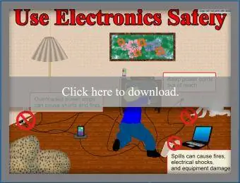 از پوستر Electronics Safely استفاده کنید