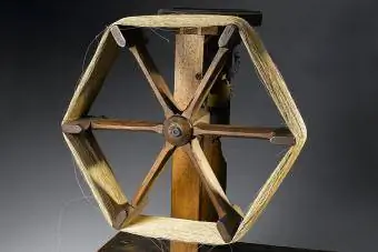 Roda pemutar gulungan bungkus Arkwrights, 1769-1775