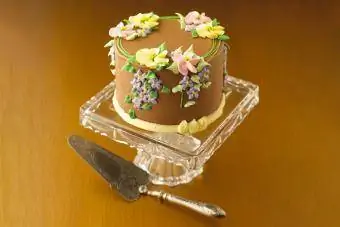 Pyntet sjokoladekake
