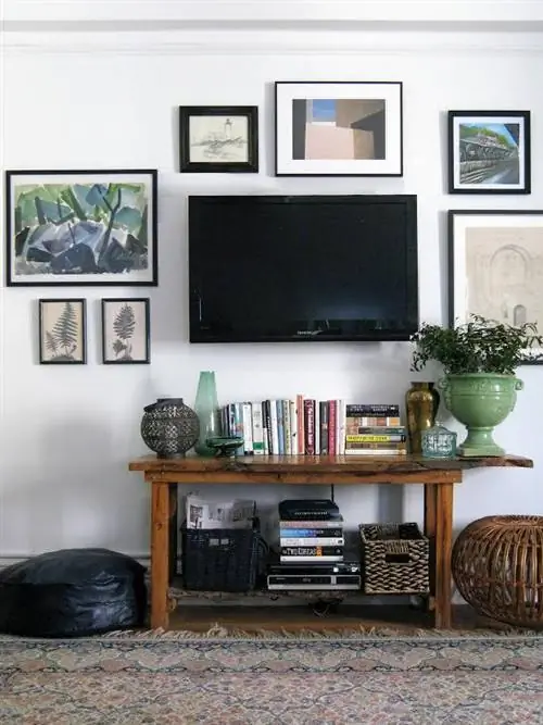 14 оригинални идеи за декорация около телевизор с плосък екран