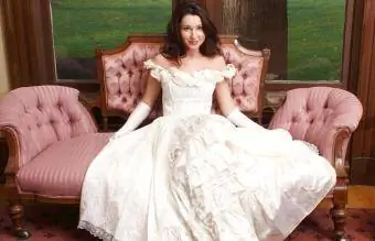 hvid victoriansk kjole