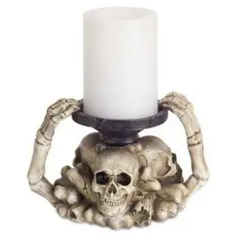 Melrose Skull and Bones Candle Holder