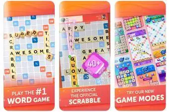 Captura de tela do aplicativo Scrabble Go da Apple Play Store