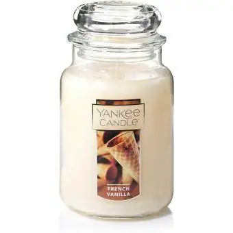 „Yankee Candle Company“prancūziška „vanilė“didelė stiklainio žvakė