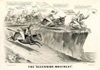 O movimento de secessão - Currier & Ives