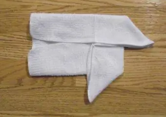 håndkle origami pinwheel trinn 2