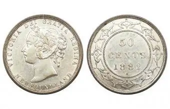 Канада Ньюфаундленд Виктория 50 центов 1882 года