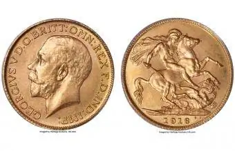 Kanada, George V altın Egemen 1916-C