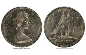 Canada, Grande Date - Grand Navire 10 Cents 1969