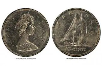 Canada, date mare - navă mare 10 cenți 1969