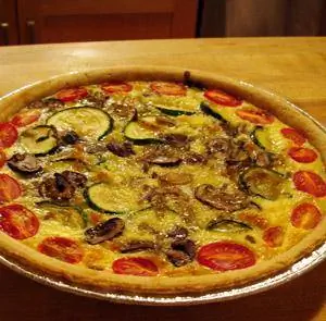 Äggfri quiche