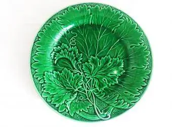 Green Plate Wedgwood Majolica